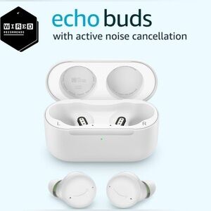 Amazon Echo Buds with Active Noise Cancellation Glacier White NWT